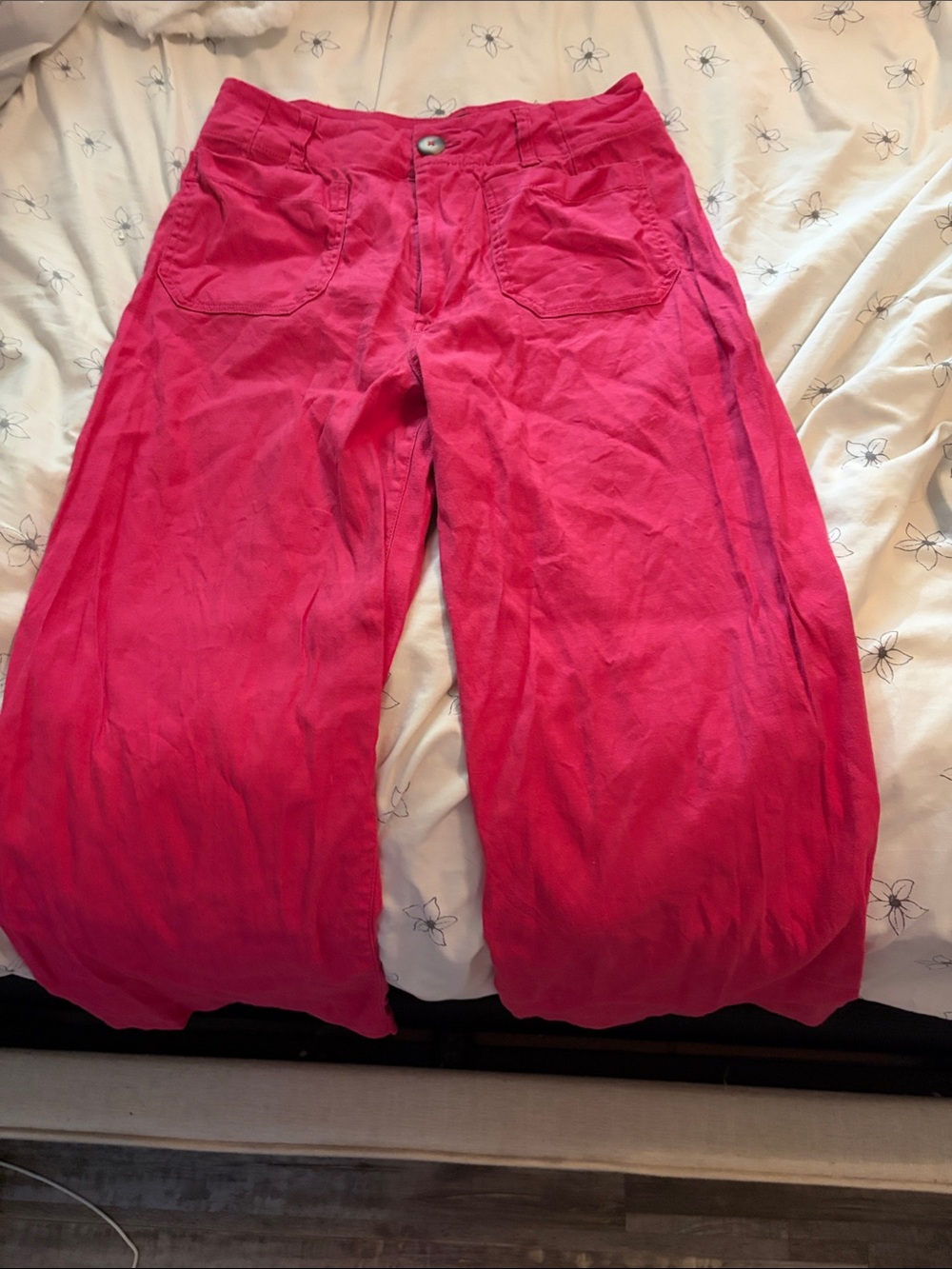 Maeve the Colette  Hot Pink Wide-Leg Bottoms